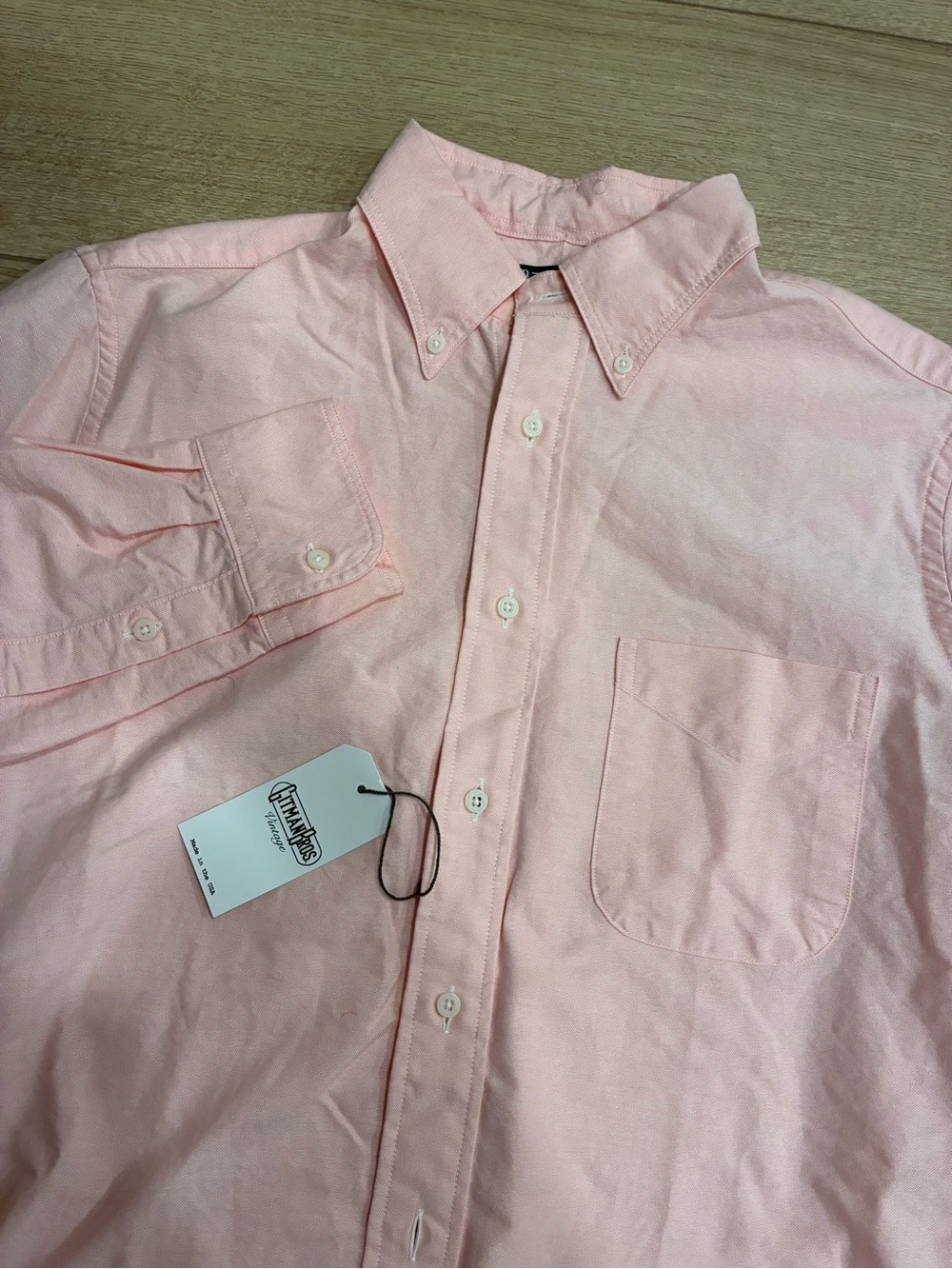 NWT Gitman Vintage Men’s Classic Cambridge Oxford Shirt Pink Spring Size M